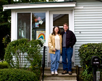 Kristin and Joe Cleveland at home